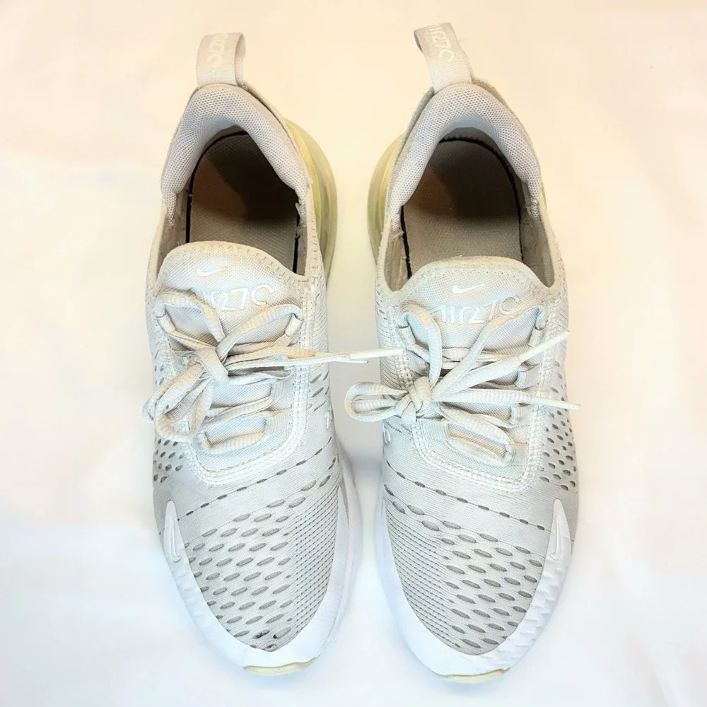 Nike Air Max‎ 270 Triple White Kids 5.5Y Womens 7 Sneakers 943345-103